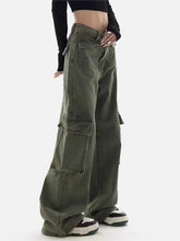 Vintage 90er Grüne Cargo Jeans